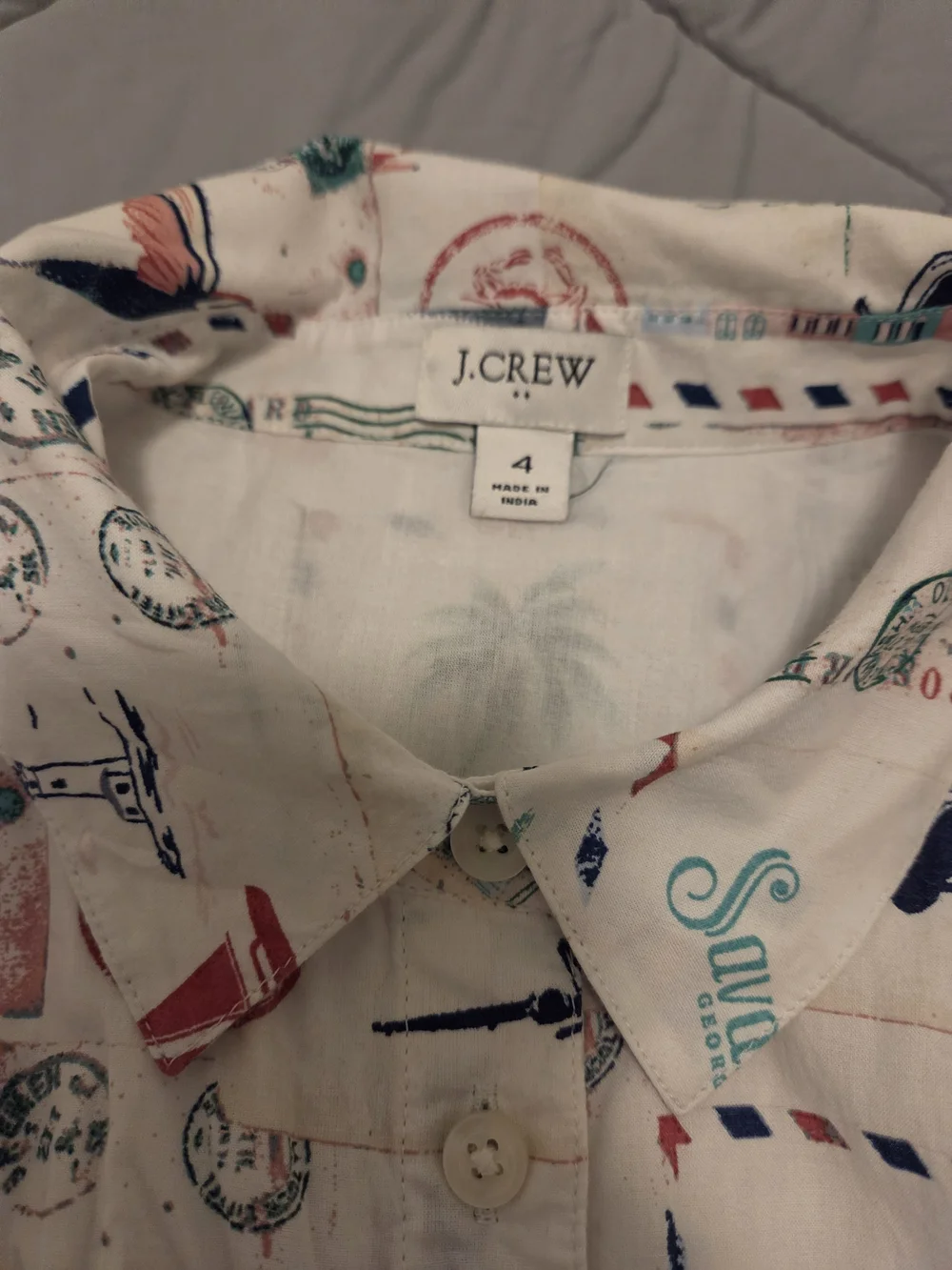 J. Crew White Sleeveless Travel-Print Maxi Dress with Tie Waist